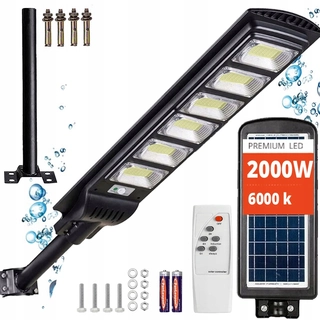 Uličná lampa - Pouličné svietidlo 2000 W 200000 lm solárne napájanie